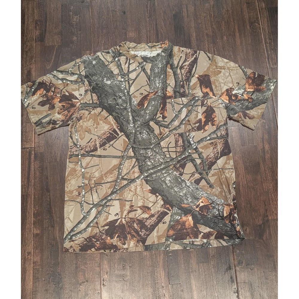 Outfitters Ridge Shirt Mens Large Camo Hunting Pocket‎ Tee Fusion 3-D Outdoors